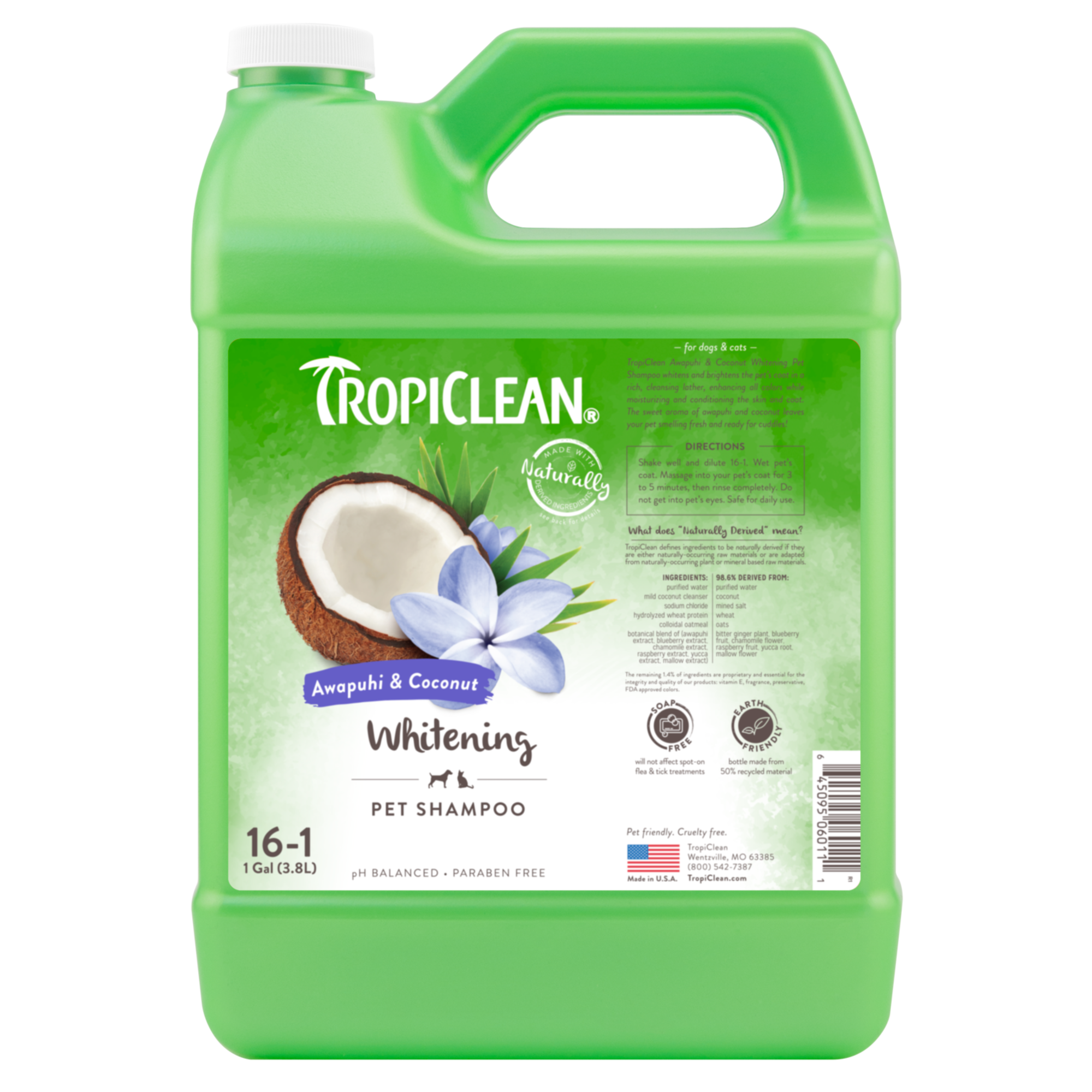 TROPICLEAN SZAMPON AWAPUHI COCONUT PIES, KOT GALLON 3,78L